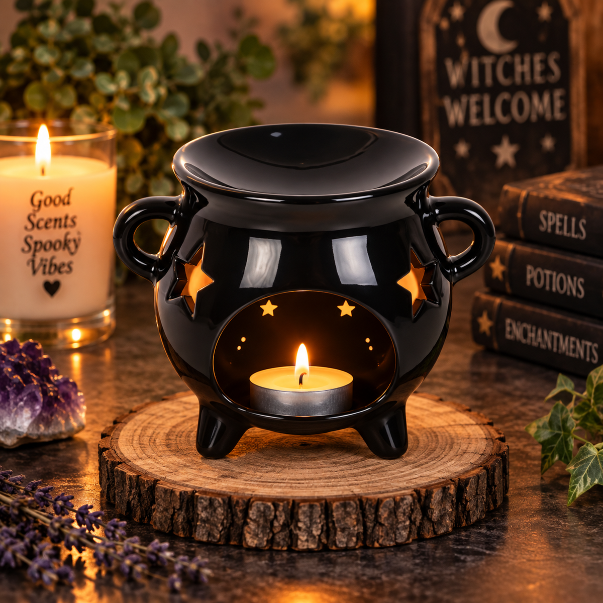 Witches Brew Cauldron Oil Burner and Wax Warmer
