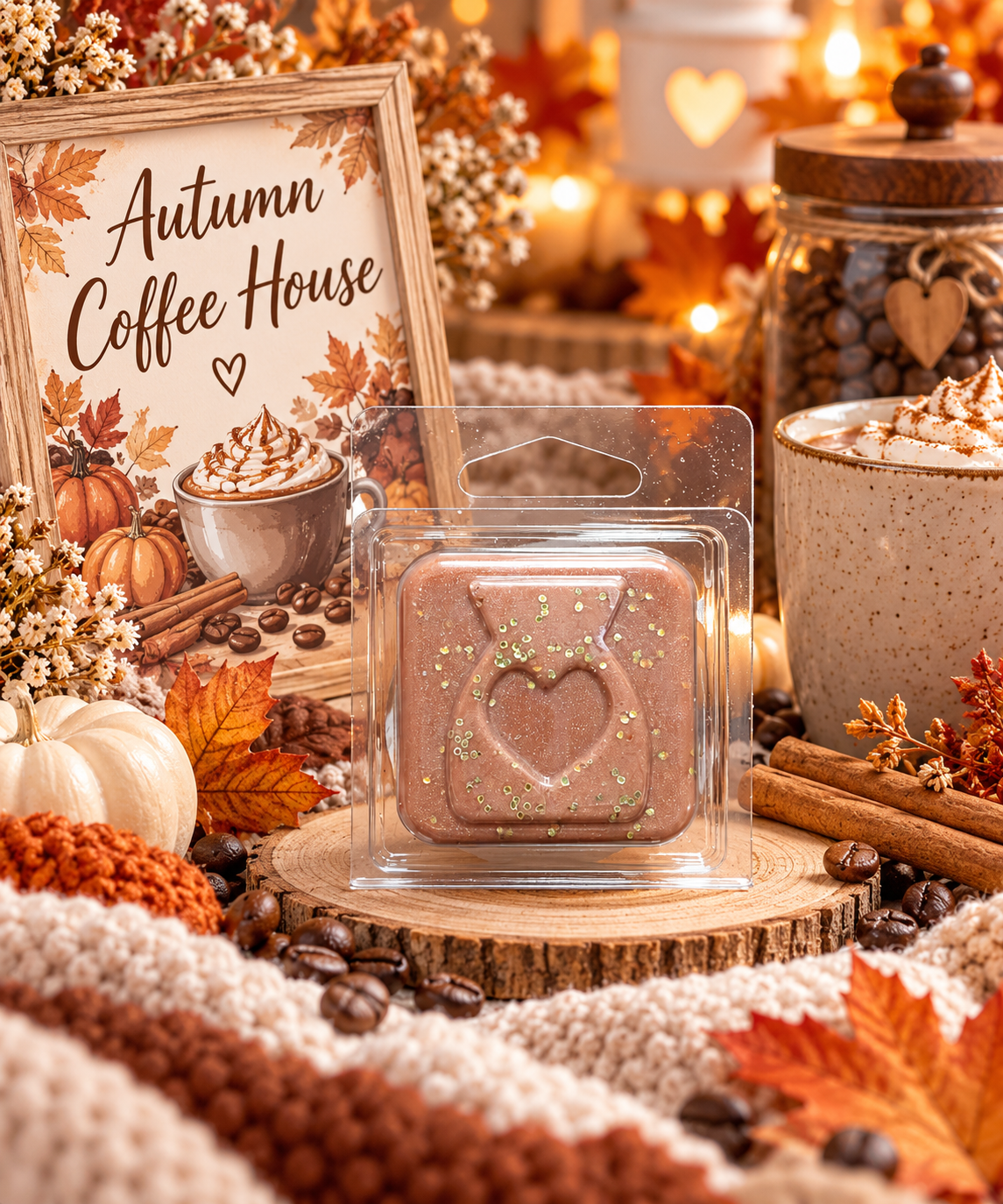 Autumn Coffee House Wax Melt Sample | Strong Scented Soy Wax Melts UK
