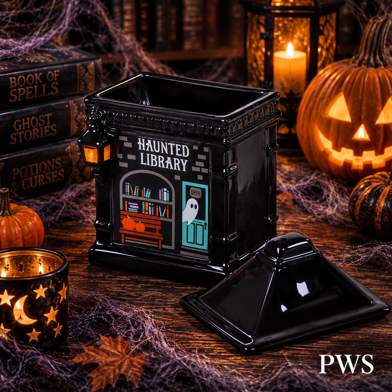 Haunted Library Oil Burner