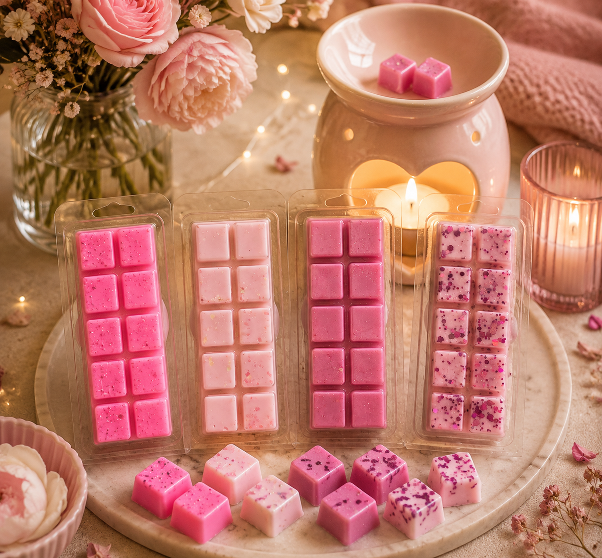 Mystery Pink Wax Melt Bar Bundle | Strong Scented Soy Wax Melts UK
