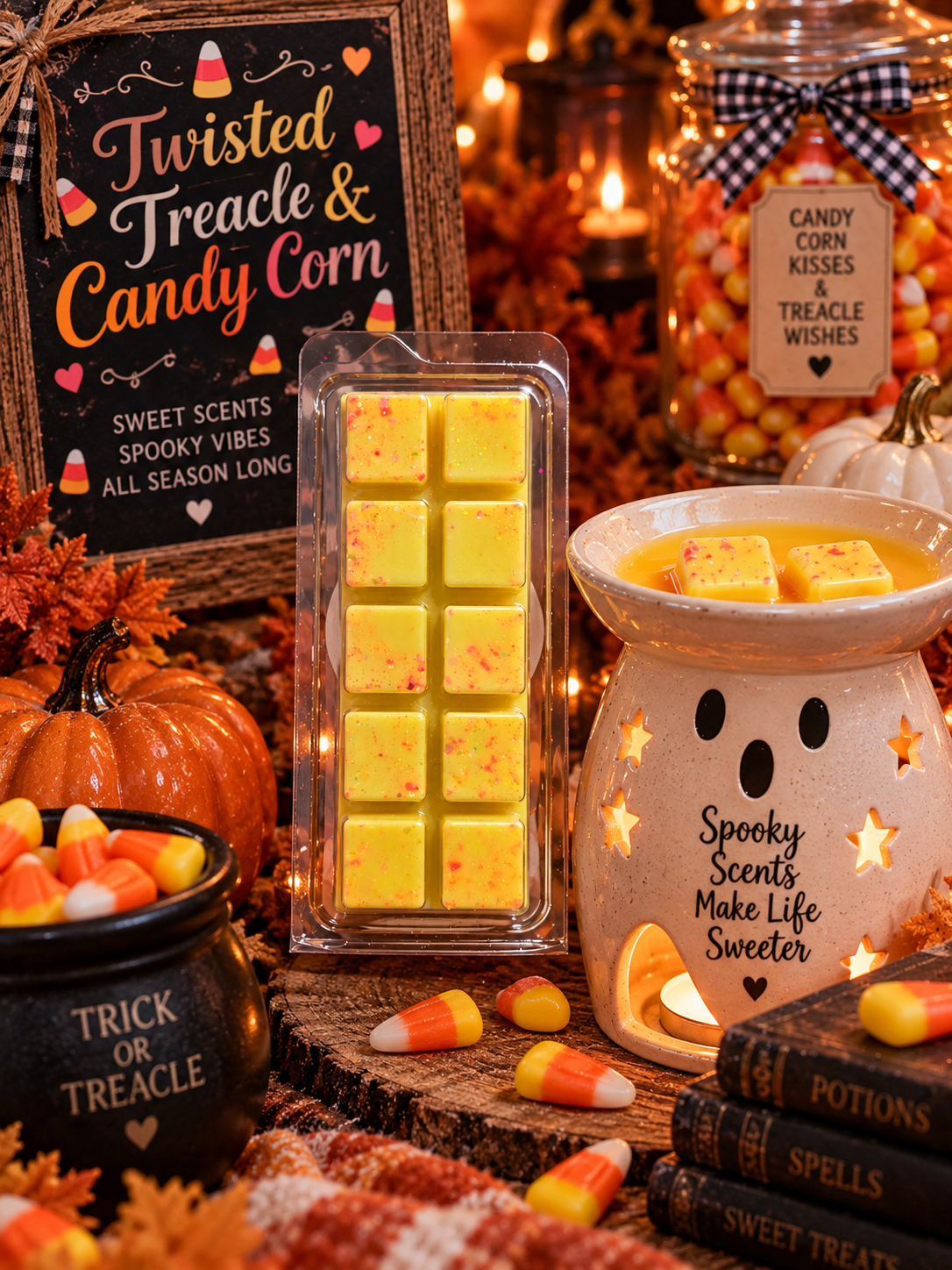 Twisted Treacle and Candy Corn Wax Melt Bar | Strong Scented Soy Wax Melts UK