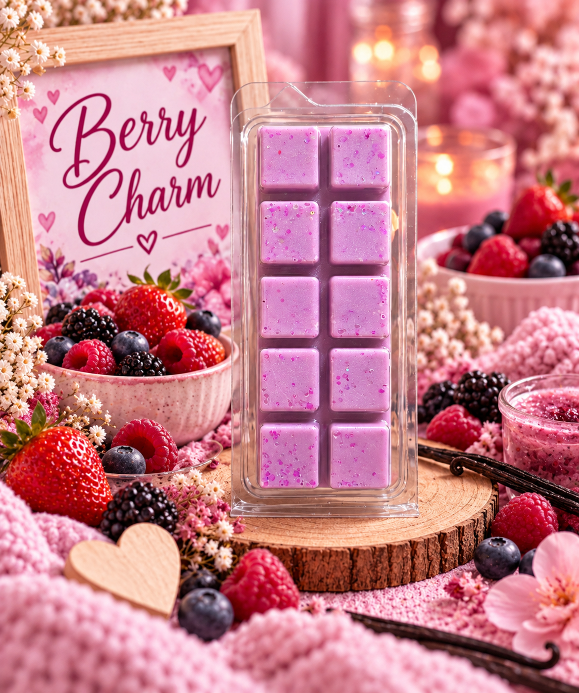 Berry Charm Wax Melt Bar | Strong Scented Soy Wax Melts UK
