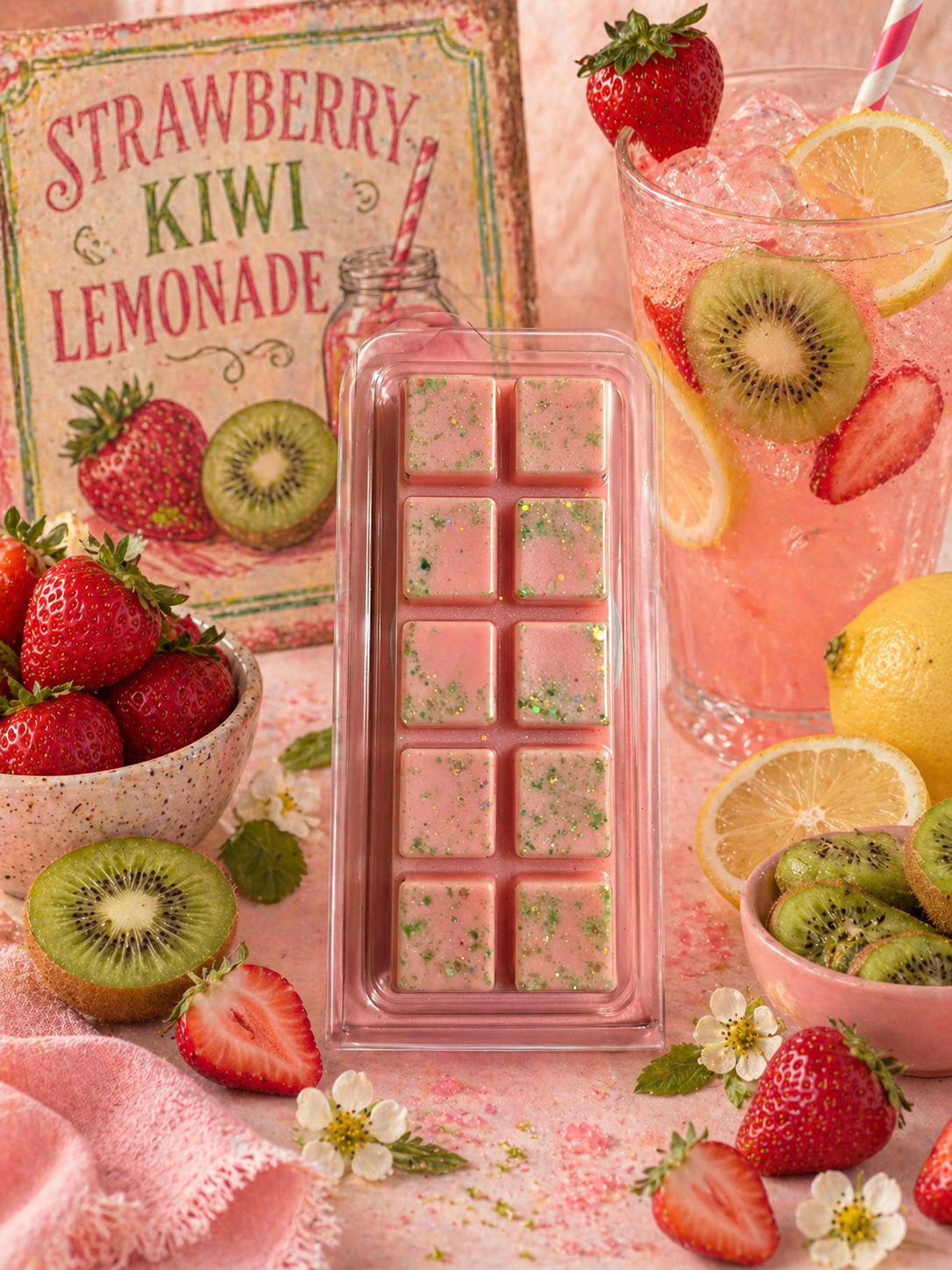 Strawberry Kiwi Lemonade Wax Melt | Strong Scented Soy Wax Melts UK