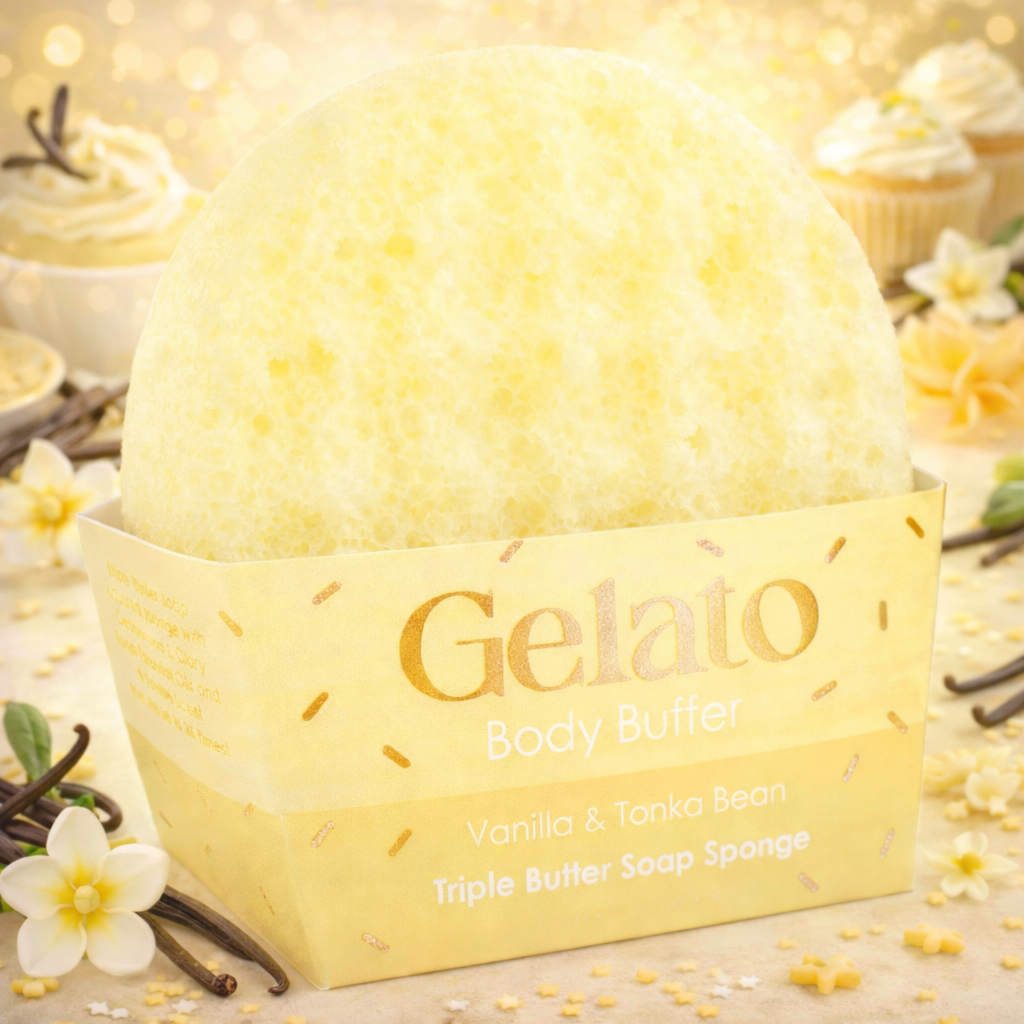 Vanilla & Tonka Gelato Body Buffer Sponge