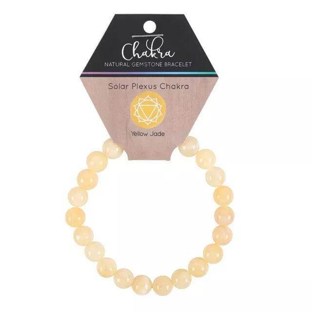 Solar Plexus Chakra Yellow Jade Gemstone Bracelet - Precious Wax Sanctuary