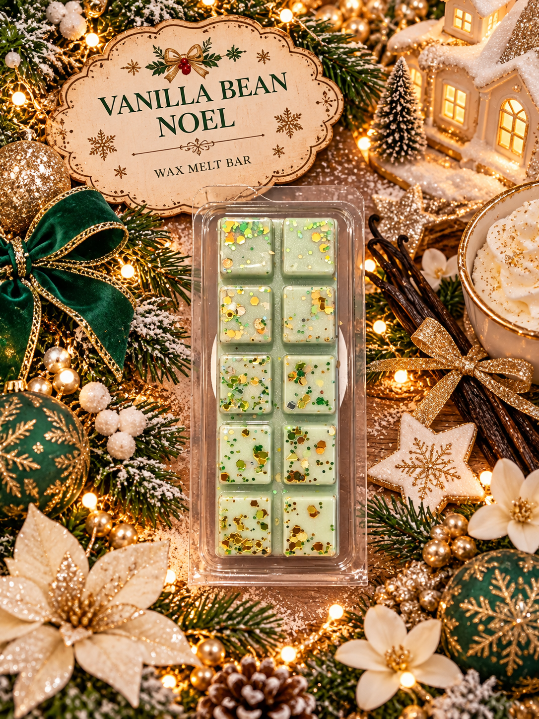 Vanilla Bean Noel Wax Melt Bar | Strong Scented Soy Wax Melts UK