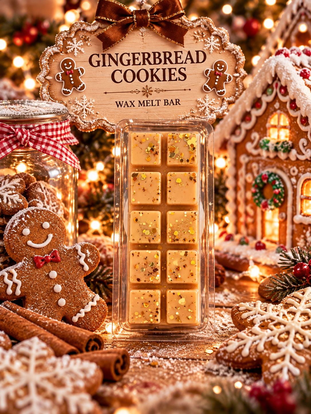 Gingerbread Cookies Wax Melt Bar | Strong Scented Soy Wax Melts UK