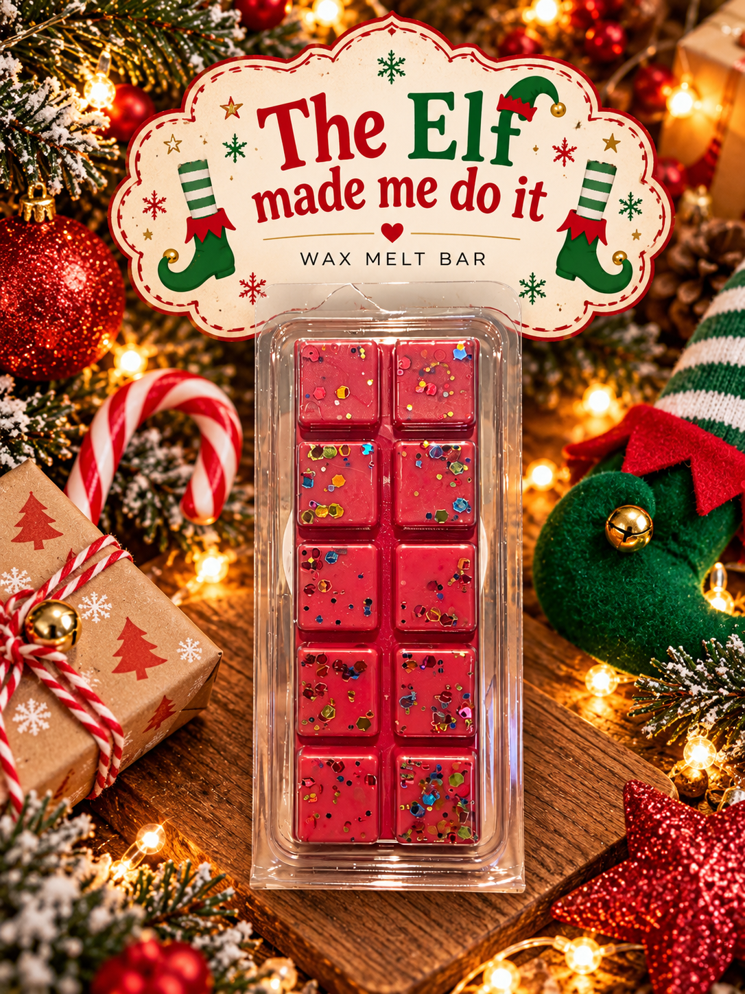 The Elf Made Me Do It Wax Melt Bar | Strong Scented Soy Wax Melts UK