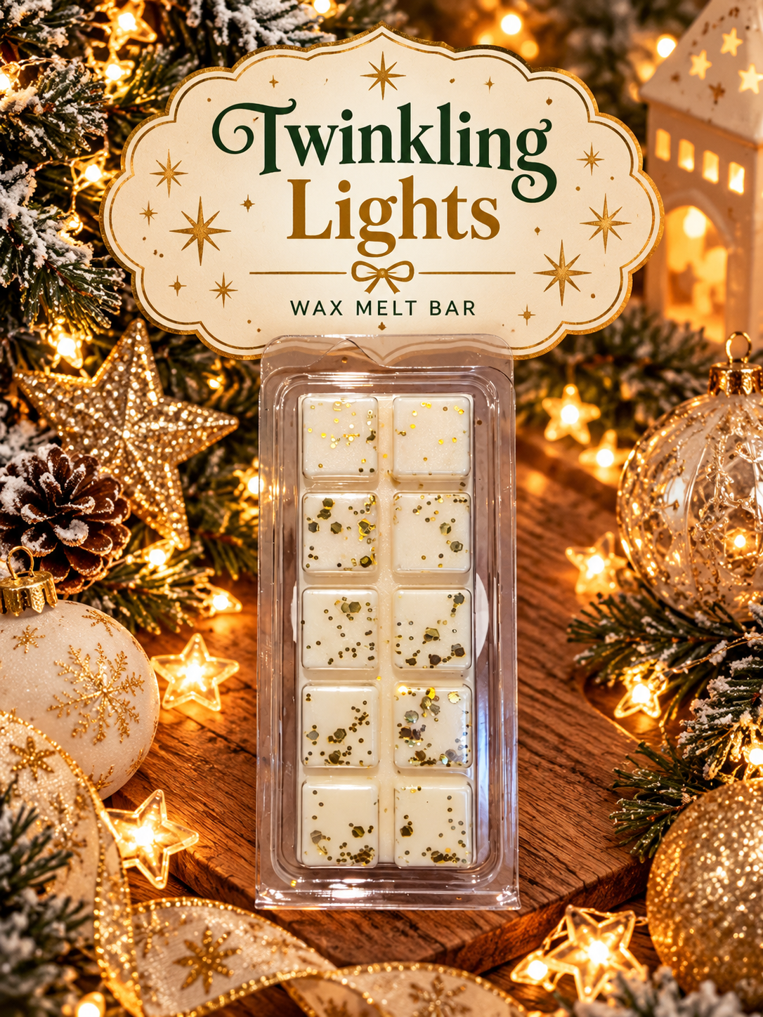 Twinkling Lights Wax Melt Bar | Strong Scented Soy Wax Melts UK