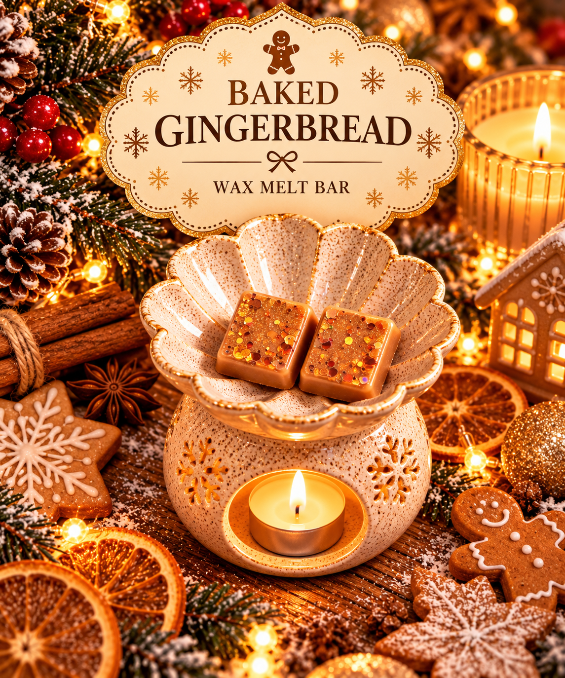Baked Gingerbread Wax Melt | Strong Scented Soy Wax Melts UK