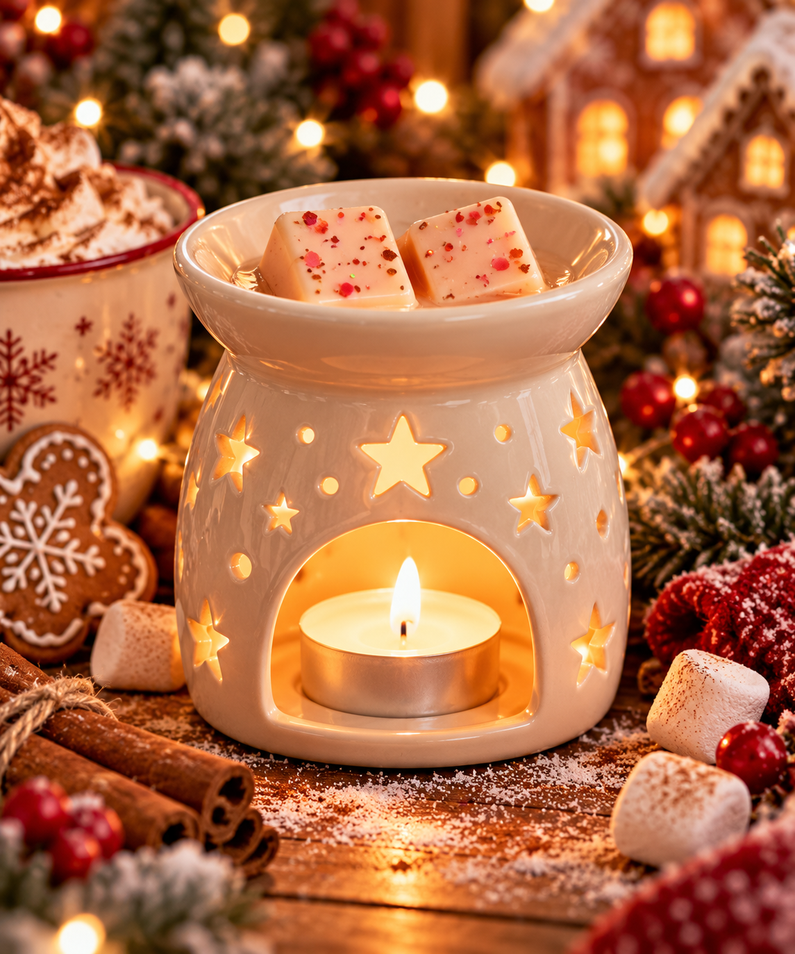Marshmallow and Cinnamon Wax Melt Bar | Strong Scented Soy Wax Melts UK