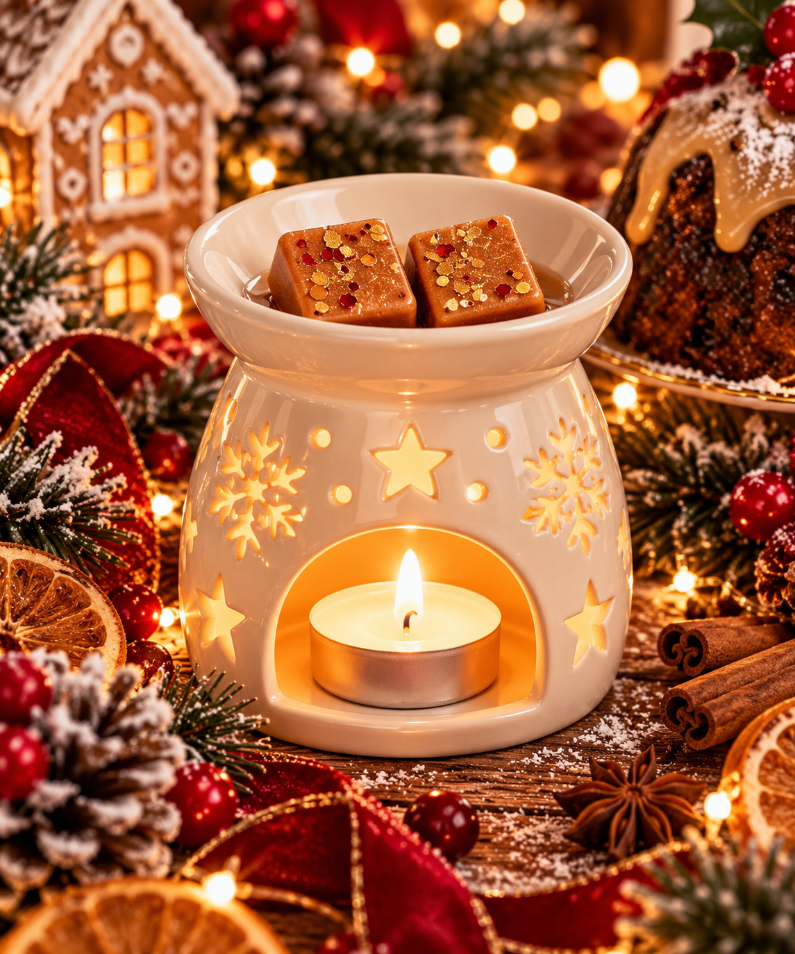 Christmas Pudding Wax Melt Bar | Strong Scented Soy Wax Melts UK