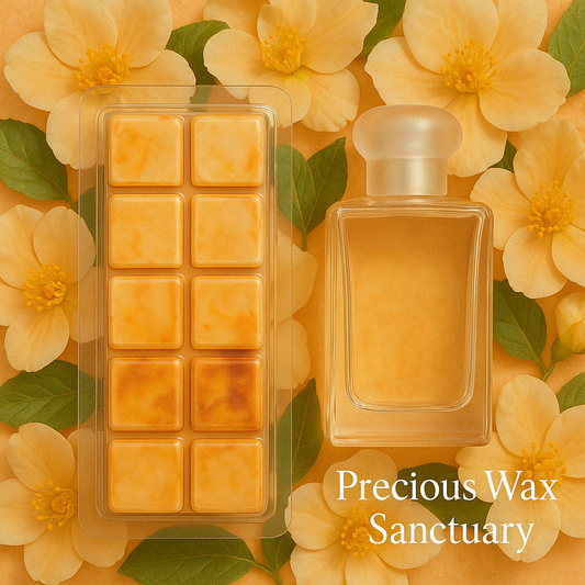 Amber and Sweet Orange Wax Melts Jo Malone Dupe featuring a warm, citrusy aroma with rich amber and bright orange notes, creating a luxurious and inviting fragrance.