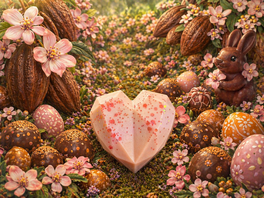 Cocoa Blossom Heart Wax Melt Shape