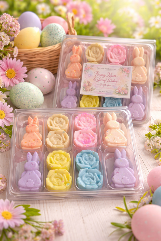 Bunny Kisses and Spring Wishes Wax Melt Sample Box - only one available