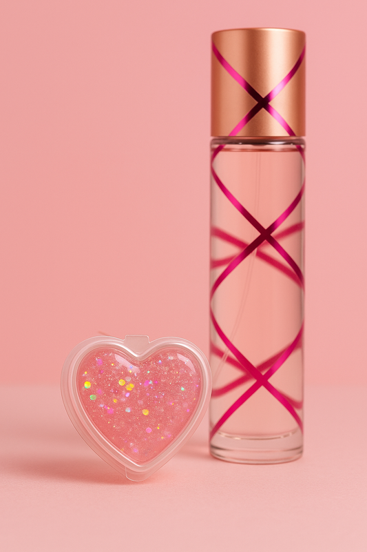 A gel wax melt featuring Pinky Sugar with white sugar, lemon, bergamot, lily of the valley, musk, candyfloss, and vanilla pods, creating a sweet, citrusy, and playful scent.
