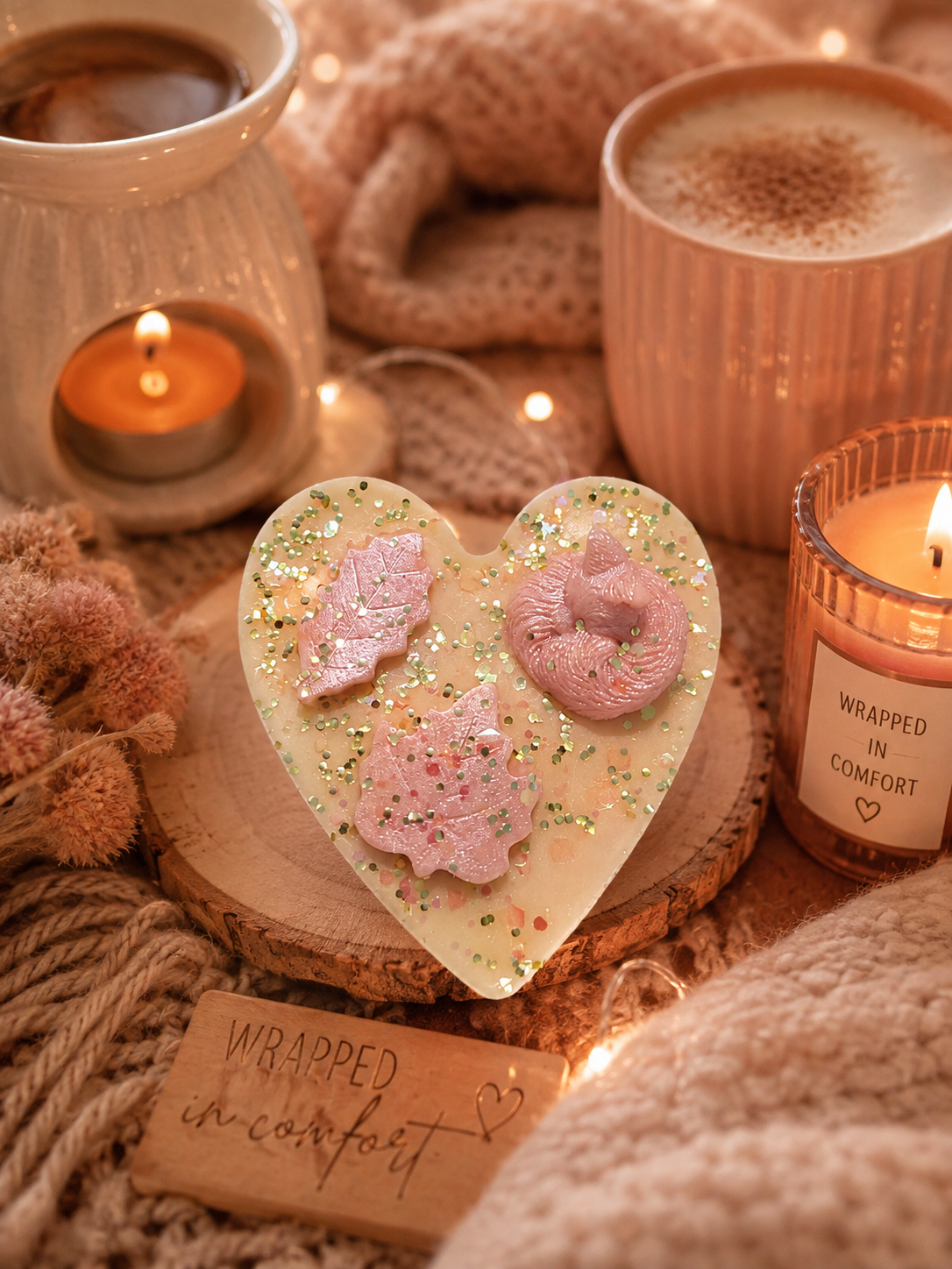 Wrapped In Comfort Wax Melt Shape | Strong Scented Soy Wax Melts UK