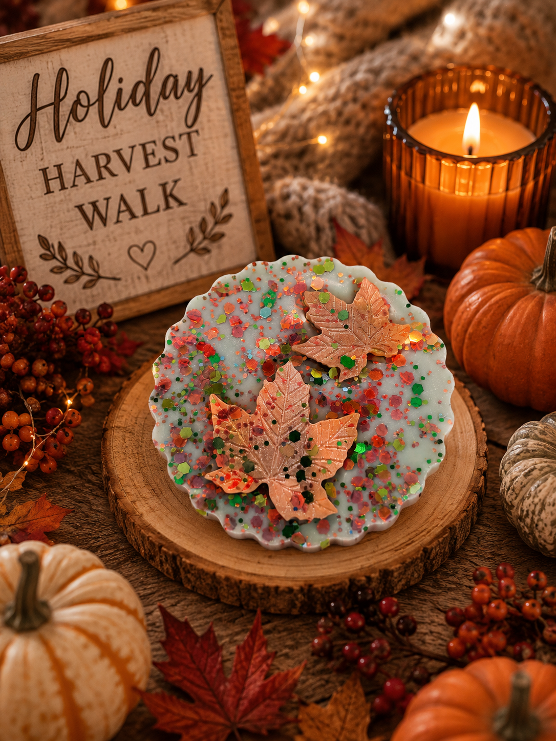 Holiday Harvest Walk Wax Melt Shape | Strong Scented Soy Wax Melts UK