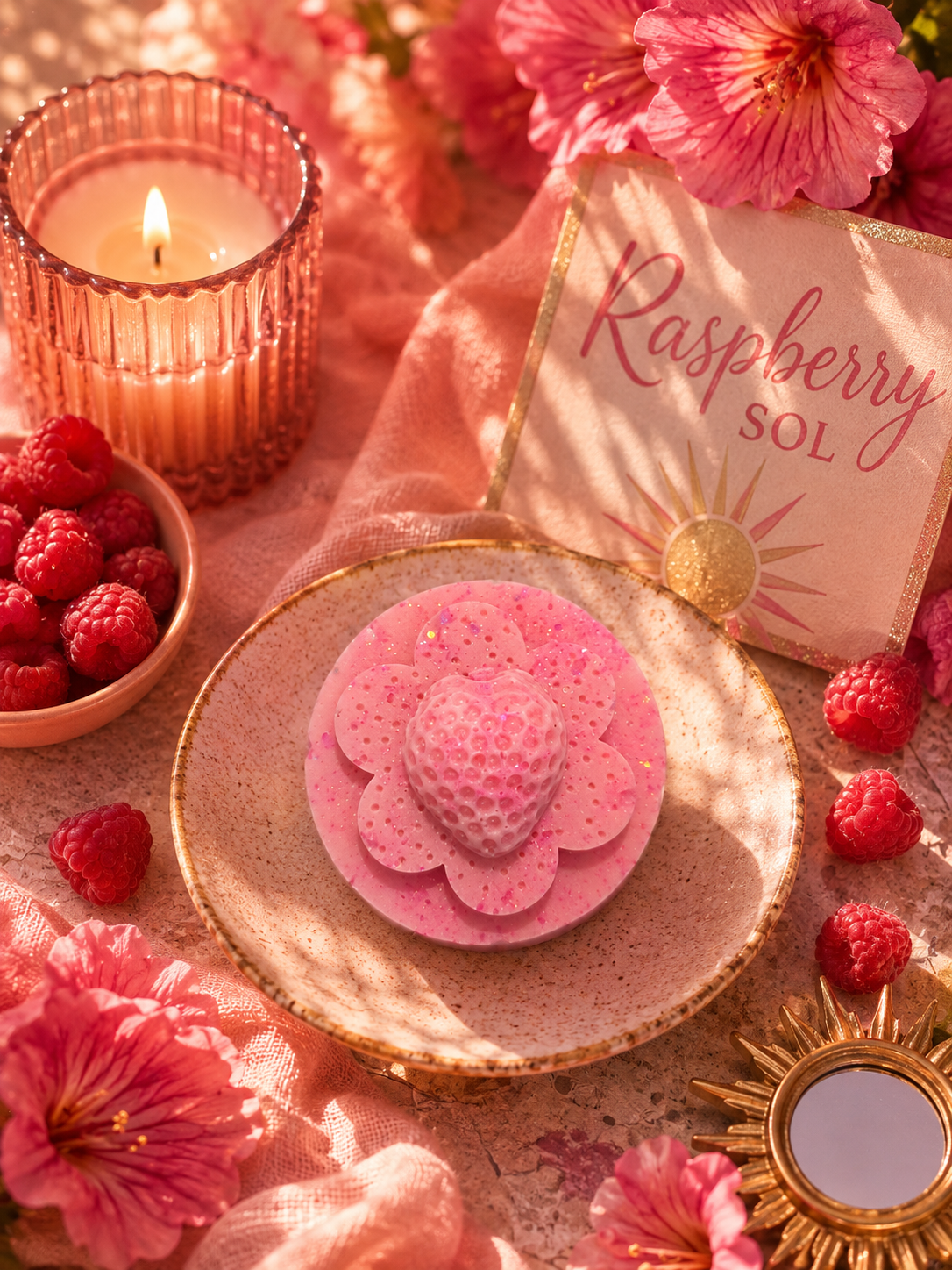 Raspberry Sol Wax Melt Shape | Strong Scented Soy Wax Melts UK