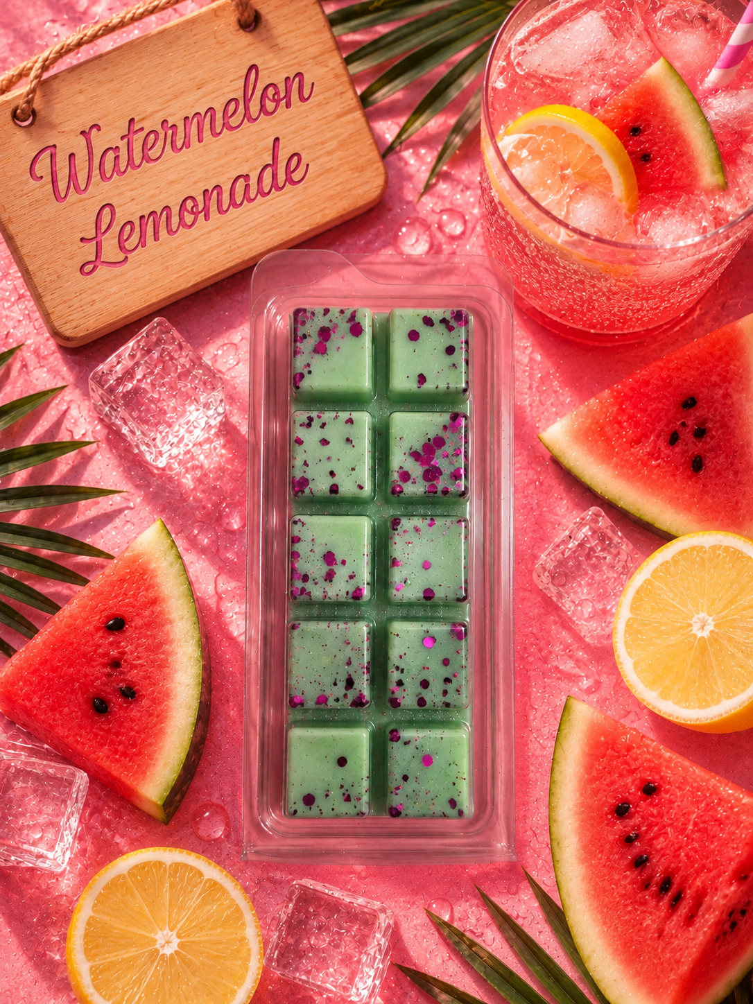 Watermelon Lemonade Wax Melt Bar | Strong Scented Soy Wax Melts UK
