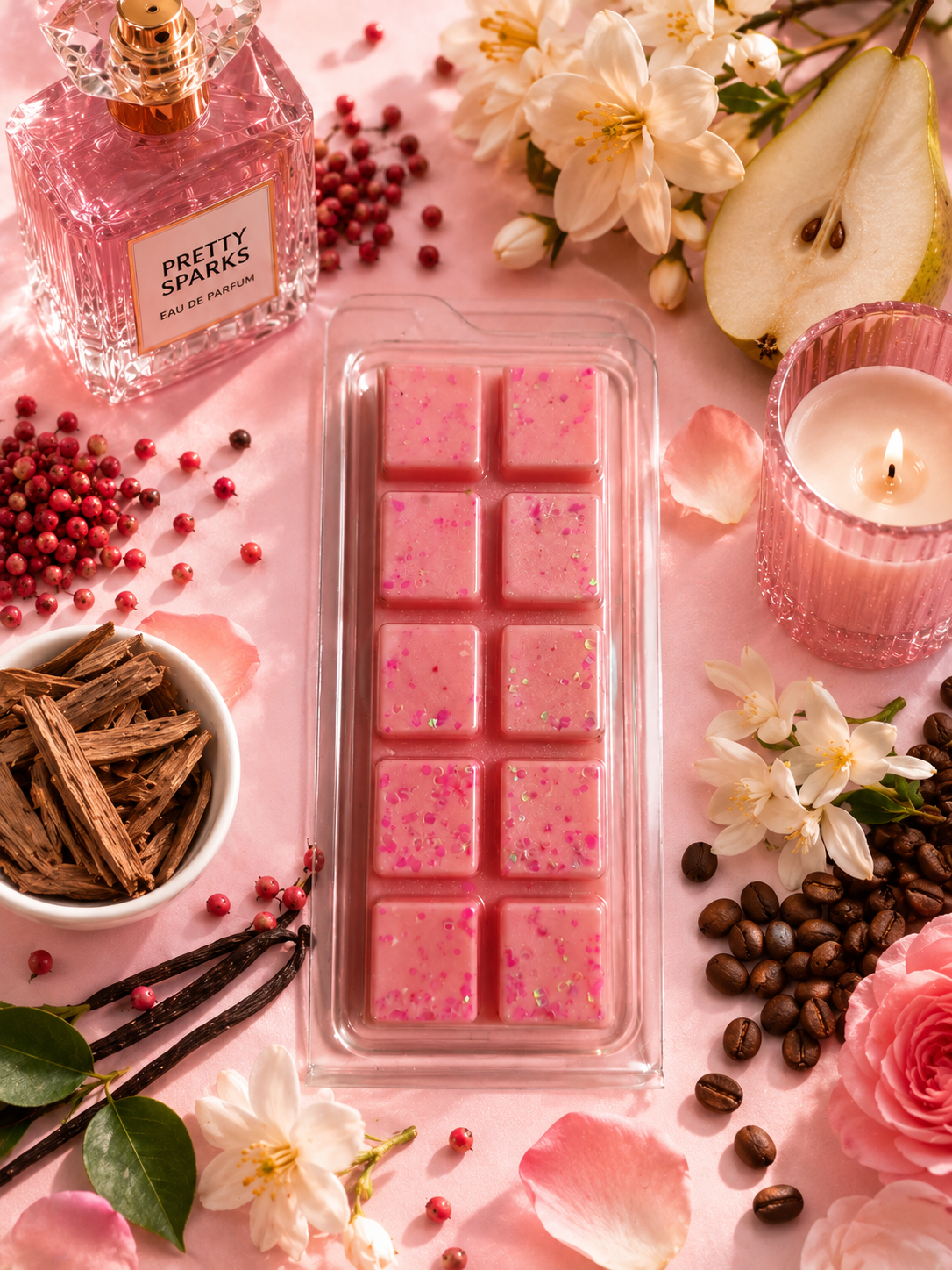 Pretty Sparks Wax Melt Bar | Strong Scented Soy Wax Melts UK