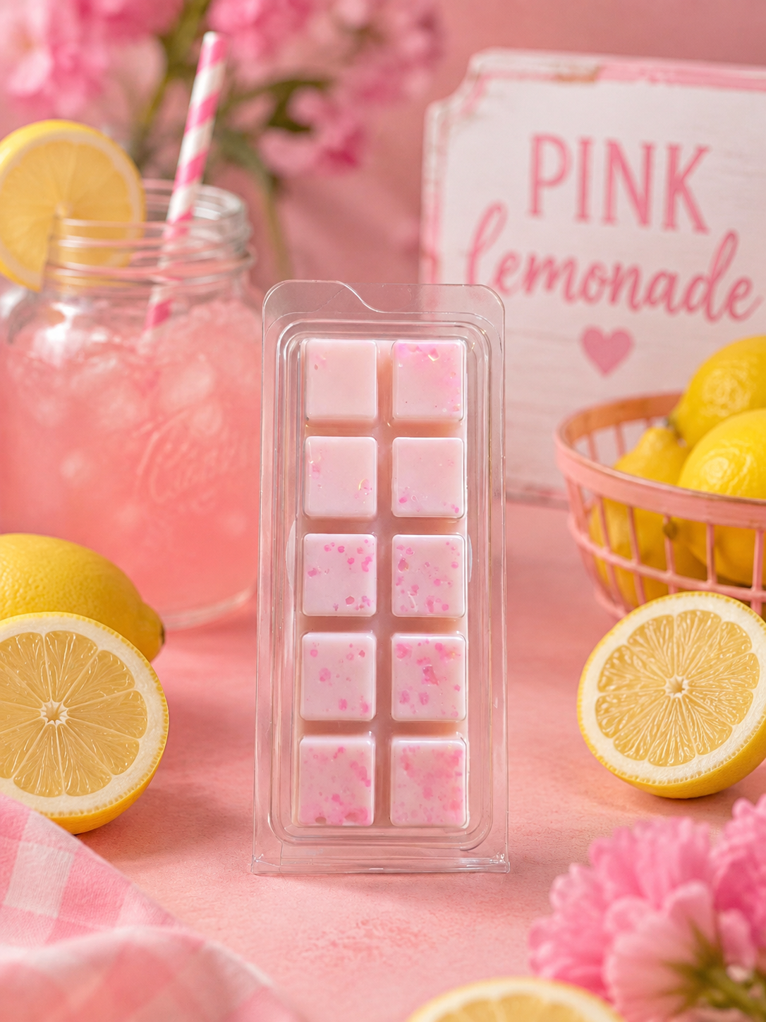 Pink Lemonade Wax Melt Bar | Strong Scented Soy Wax Melts UK