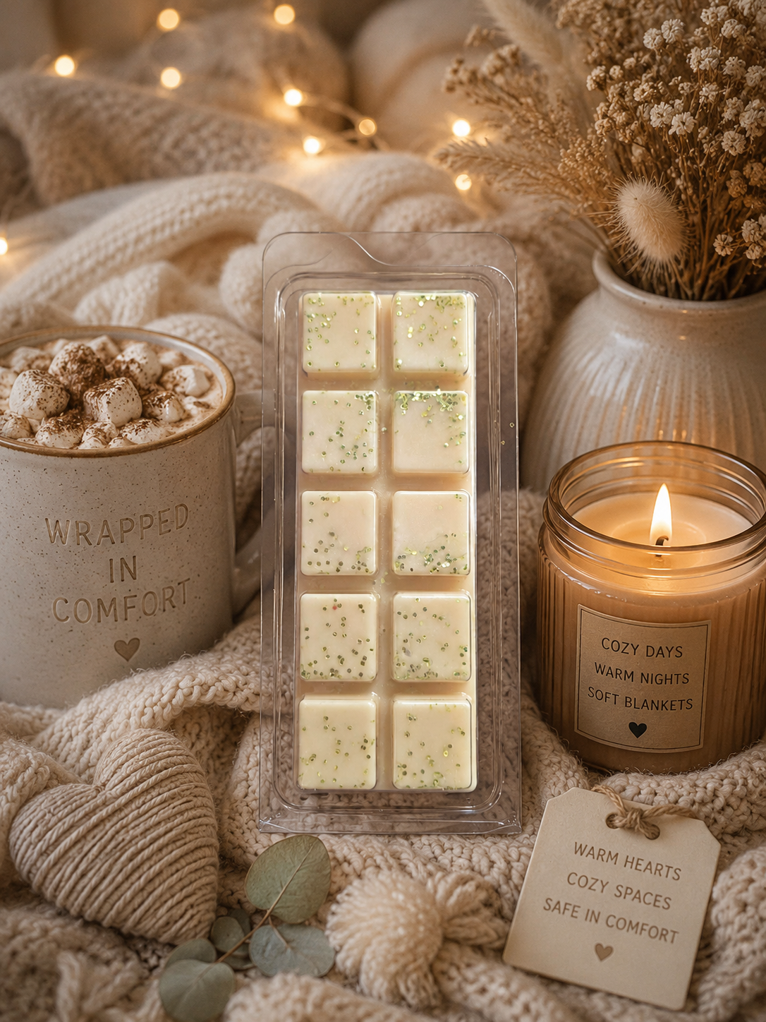Wrapped In Comfort Wax Melt Bar | Strong Scented Soy Wax Melts UK
