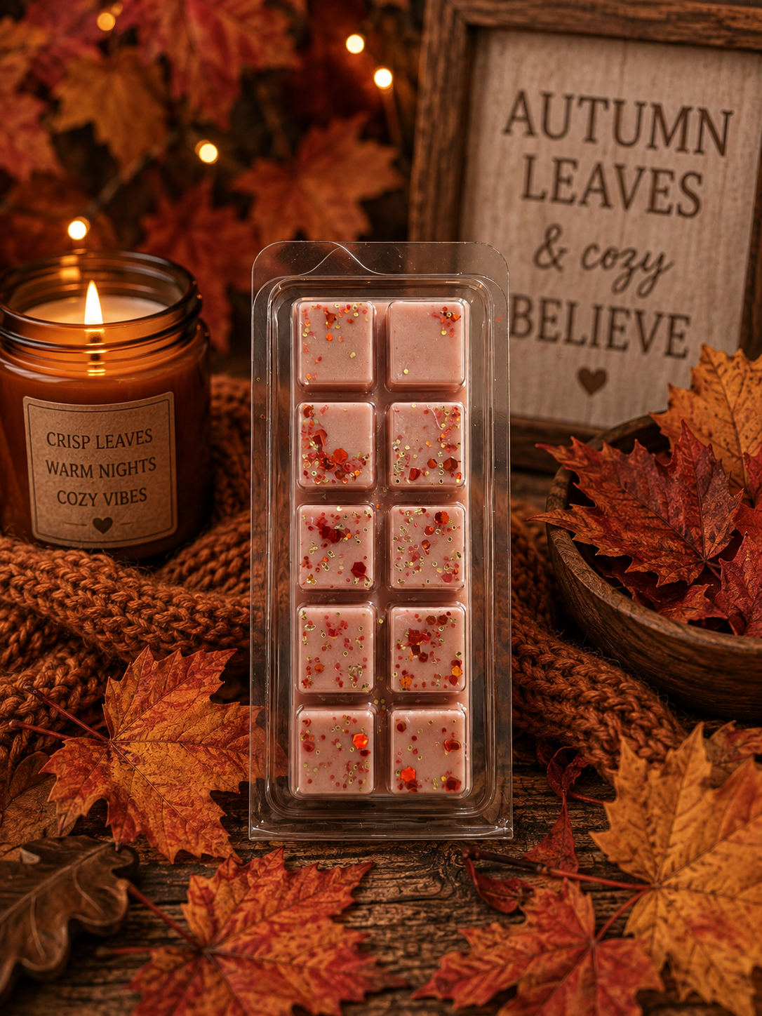 Autumn Leaves Wax Melt Bar | Strong Scented Soy Wax Melts UK