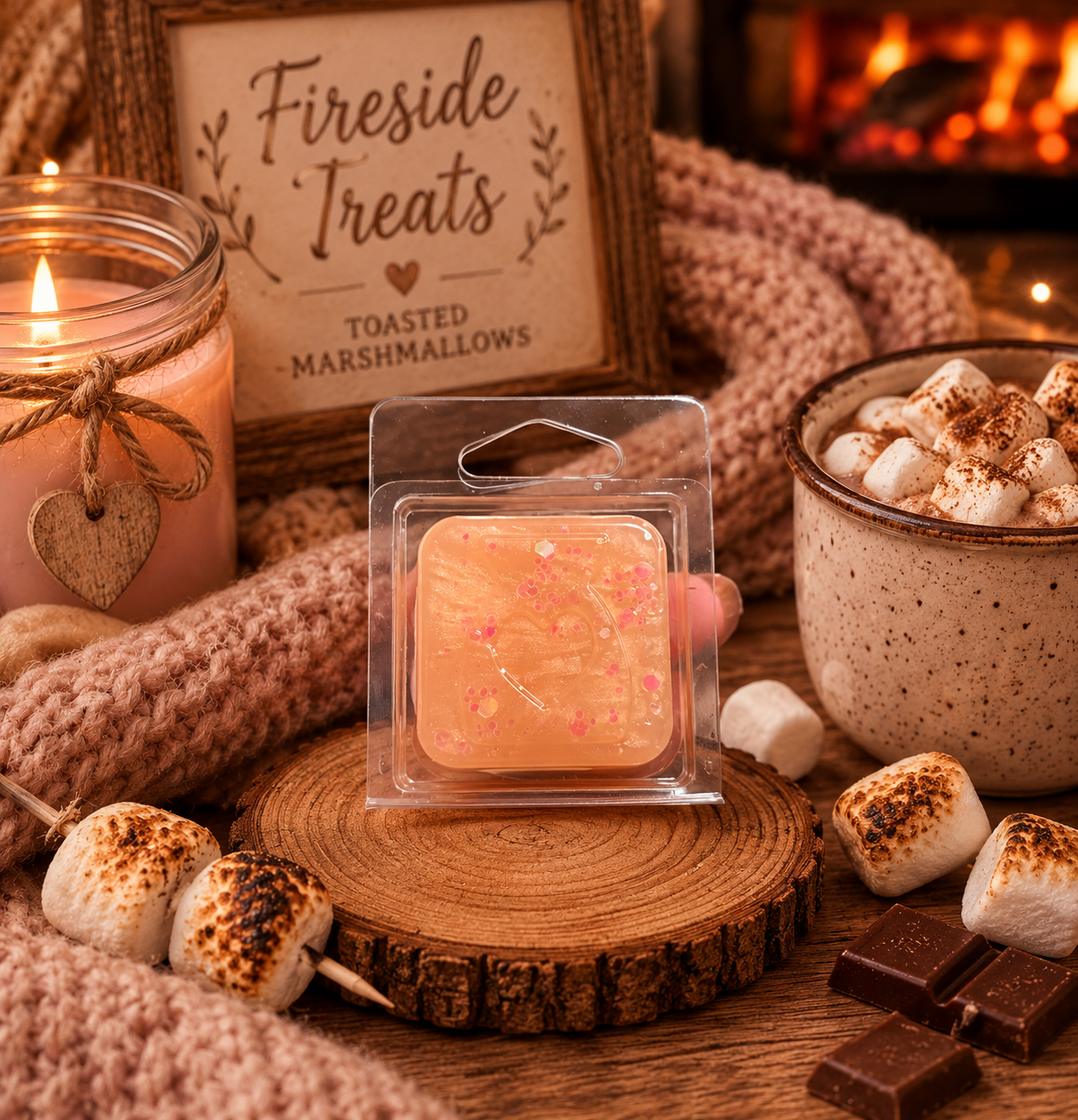 Fireside Treats Gel Wax Melt Sample | Strong Scented Gel Wax Melts UK
