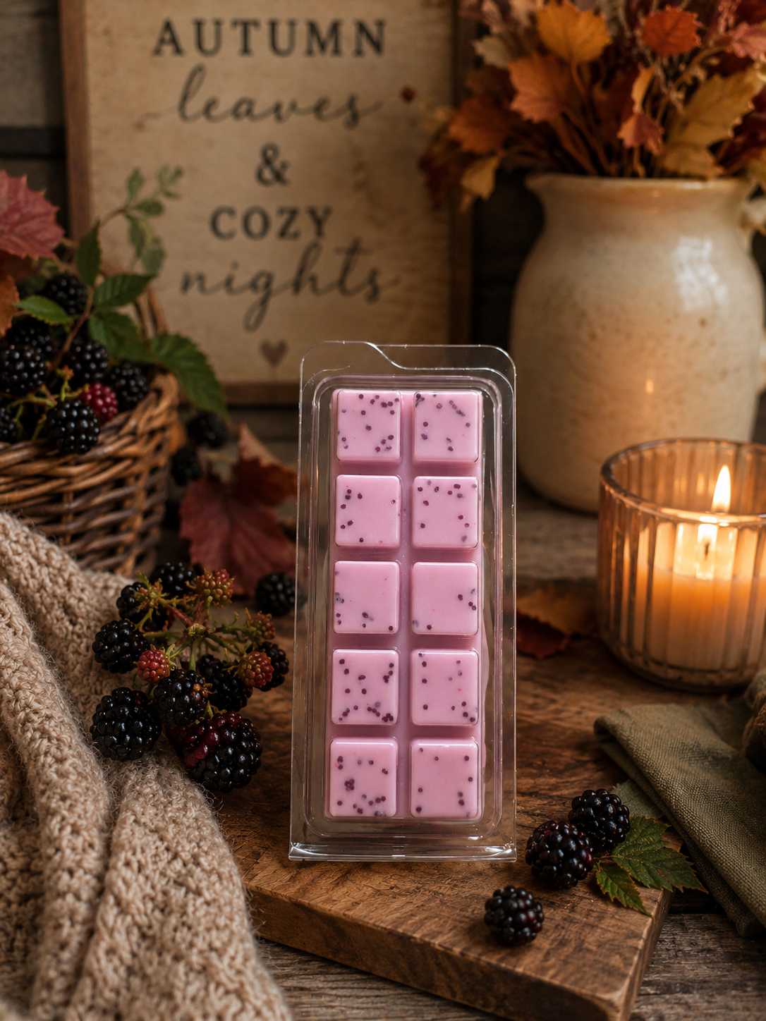 Blackberry Picking Wax Melt Bar | Strong Scented Soy Wax Melts UK