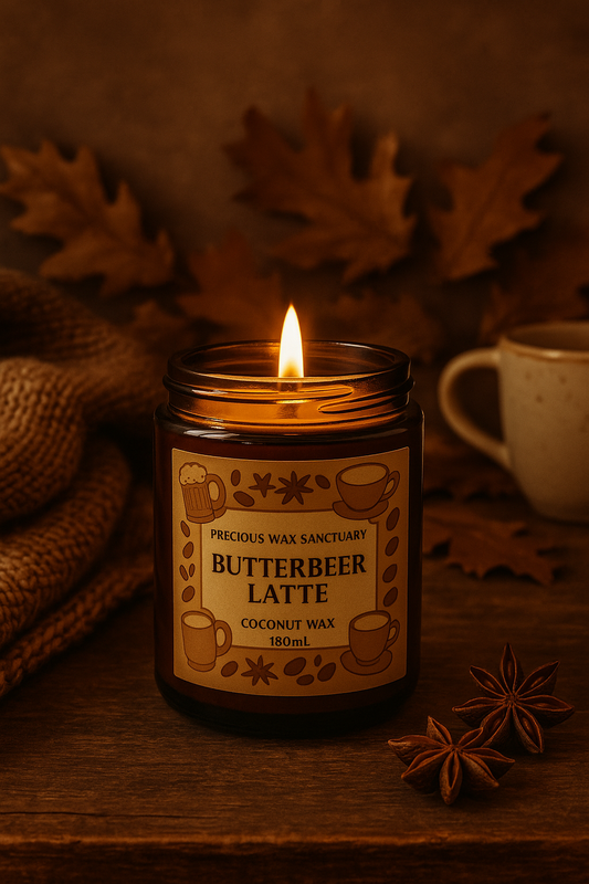 Butterbeer Latte Candle