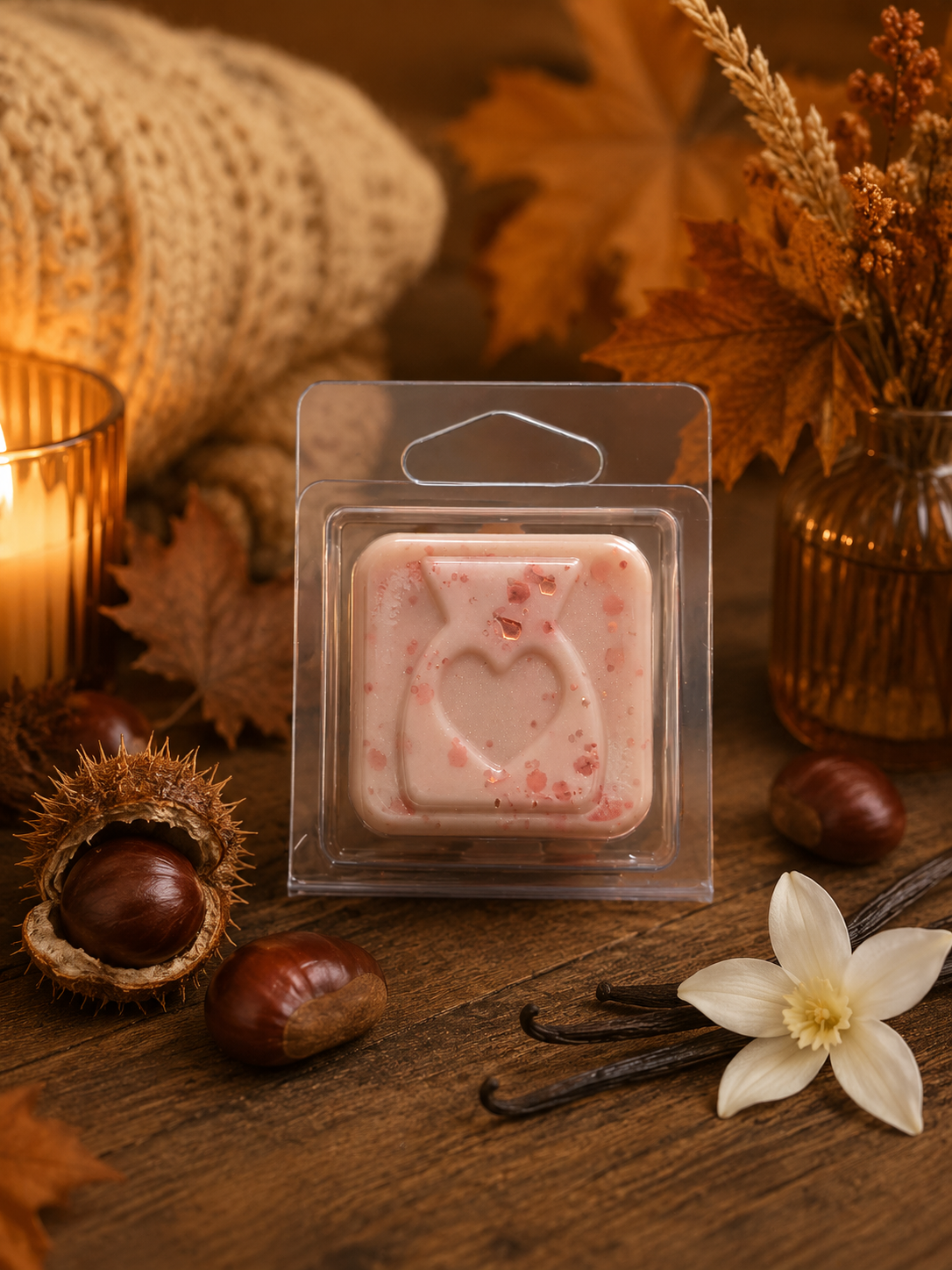 Toasted Chestnut and Vanilla Wax Melt Sample | Strong Scented Soy Wax Melts UK