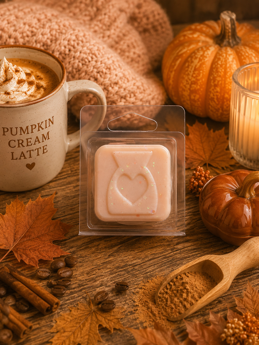 Pumpkin Cream Latte Wax Melt Sample | Strong Scented Soy Wax Melts UK
