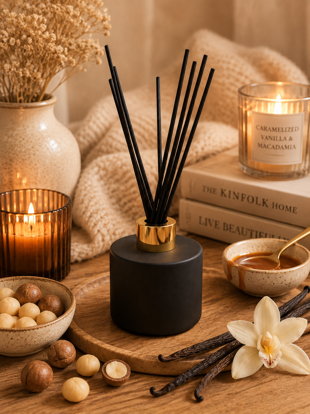 Caramelized Vanilla & Macadamia Reed Diffuser | 100ml