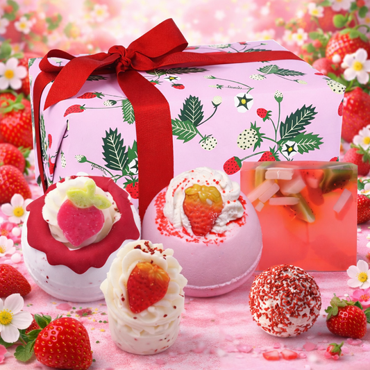 Strawberry Feels Forever Bath and Body Gift Box Set
