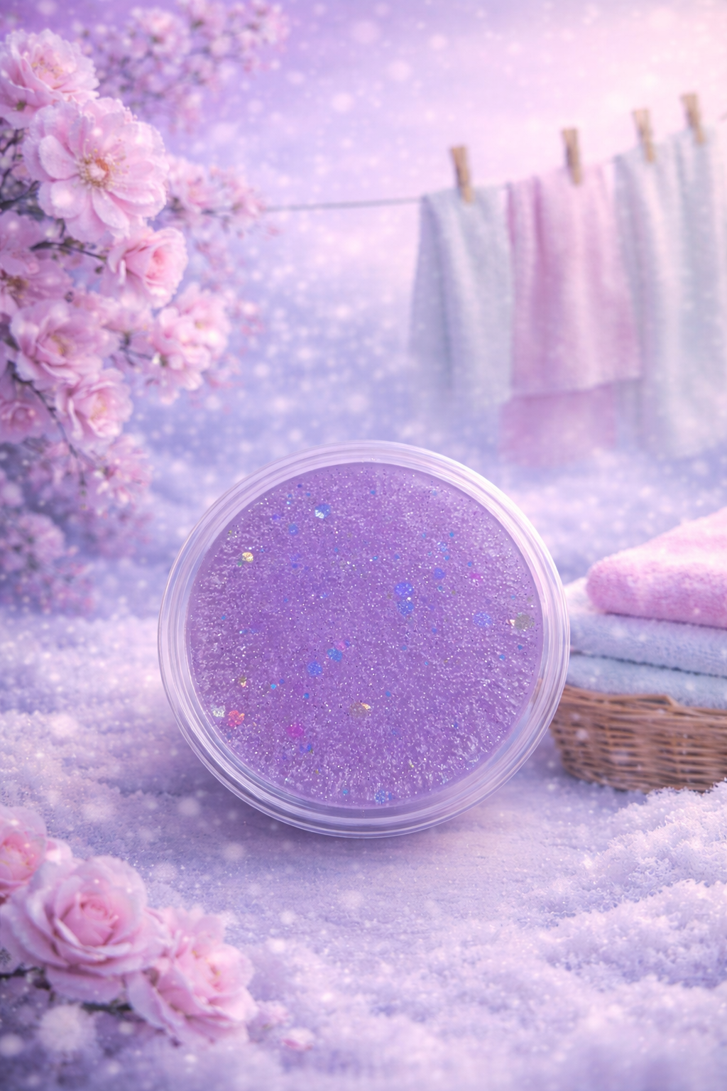 Frosted Rose Wonderland Gel Wax Melt Pot | Strong Scented Gel Wax Melts UK