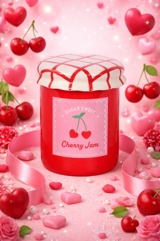 Cherry Jam Jar Oil Burner and Wax Warmer