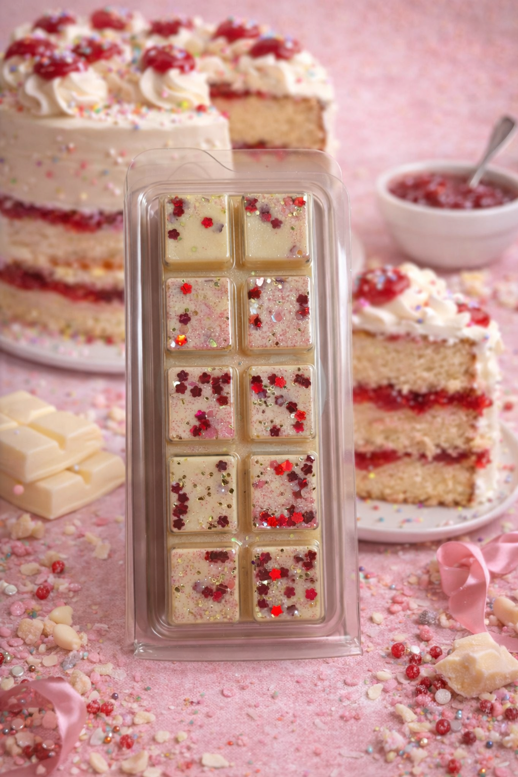 Frosted Jam Cake Wax Melt | Strong Scented Soy Wax Melts UK