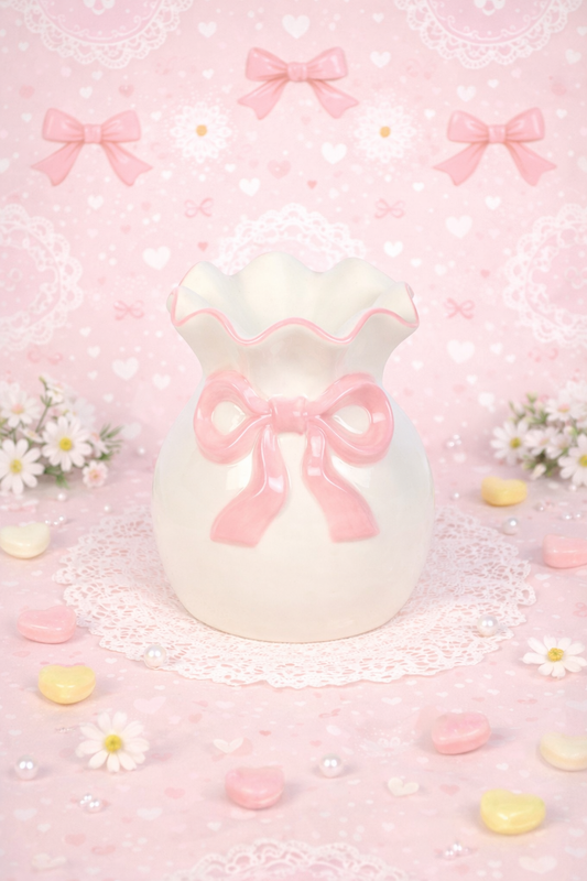 White and Pink Bow Burner
