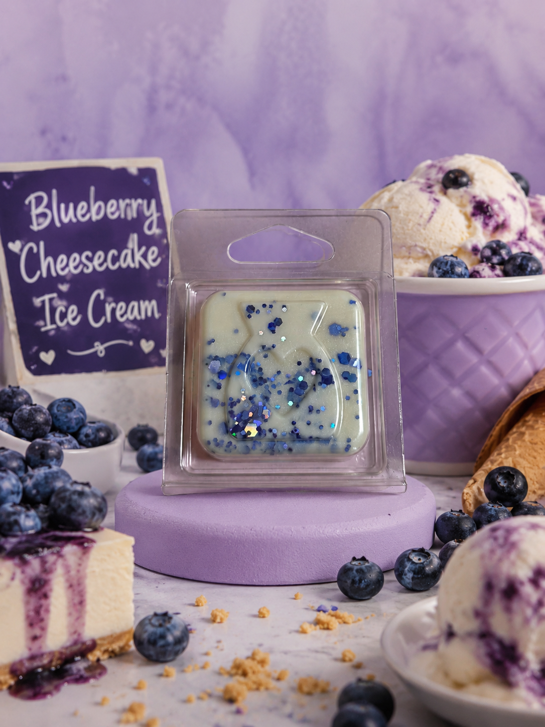 Blueberry Cheesecake Ice Cream Wax Melt Sample