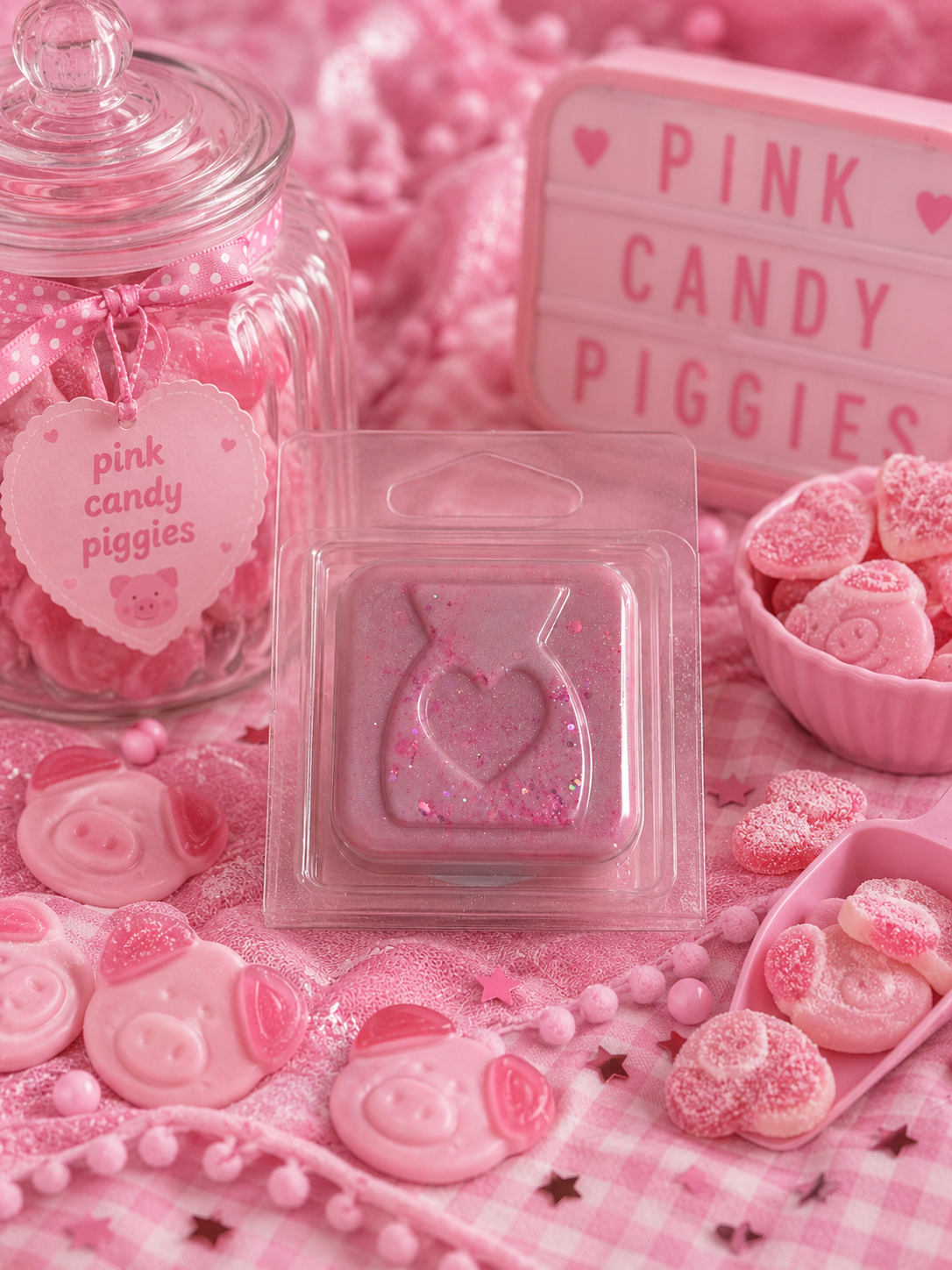 Pink Candy Piggies Wax Melt Sample