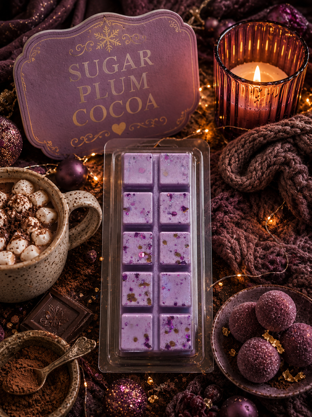 Sugar Plum Cocoa Wax Melt Bar