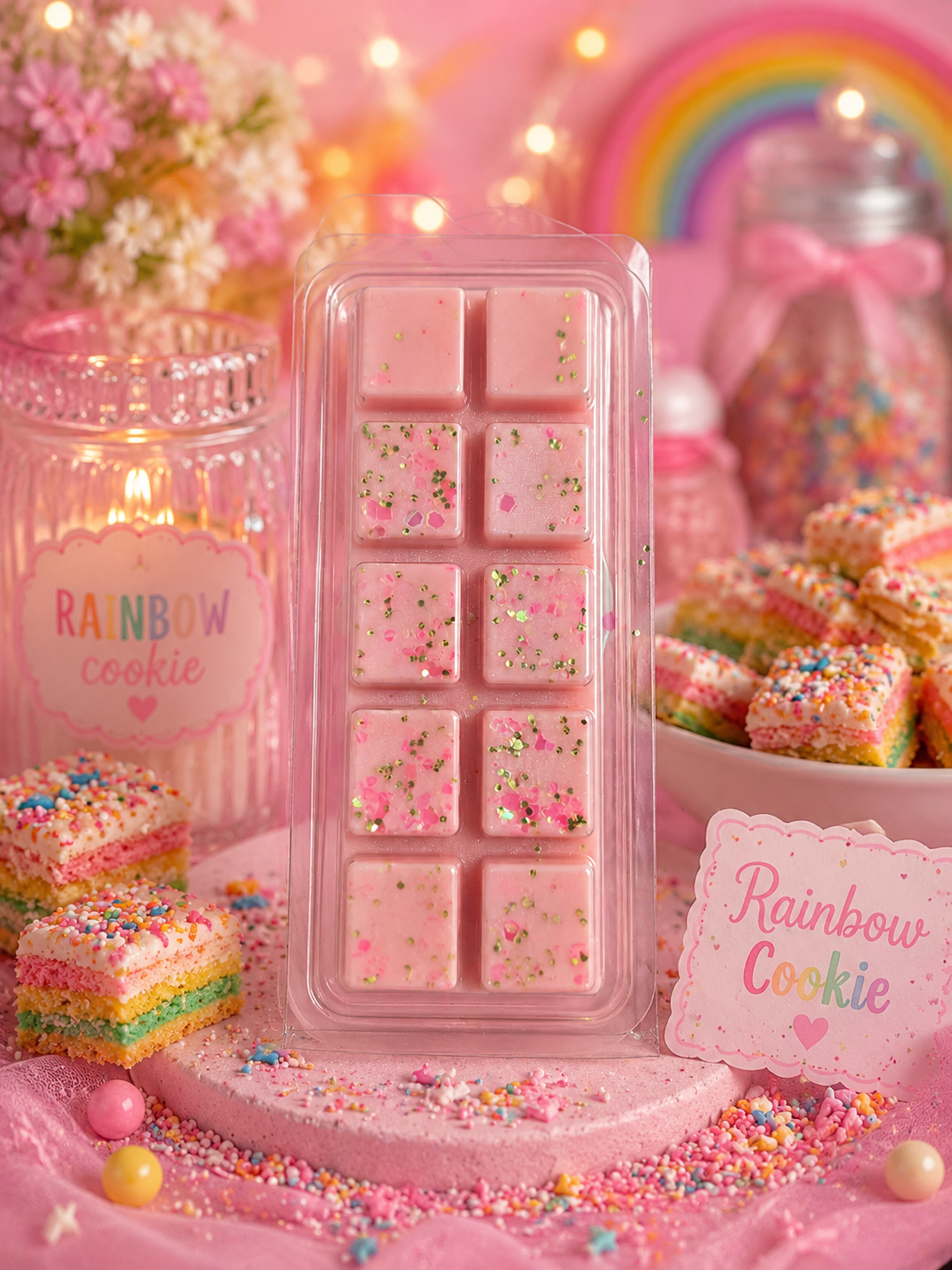 Rainbow Cookie Wax Melt | Strong Scented Soy Wax Melts UK