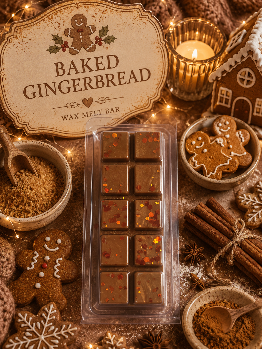 Baked Gingerbread Wax Melt Bar