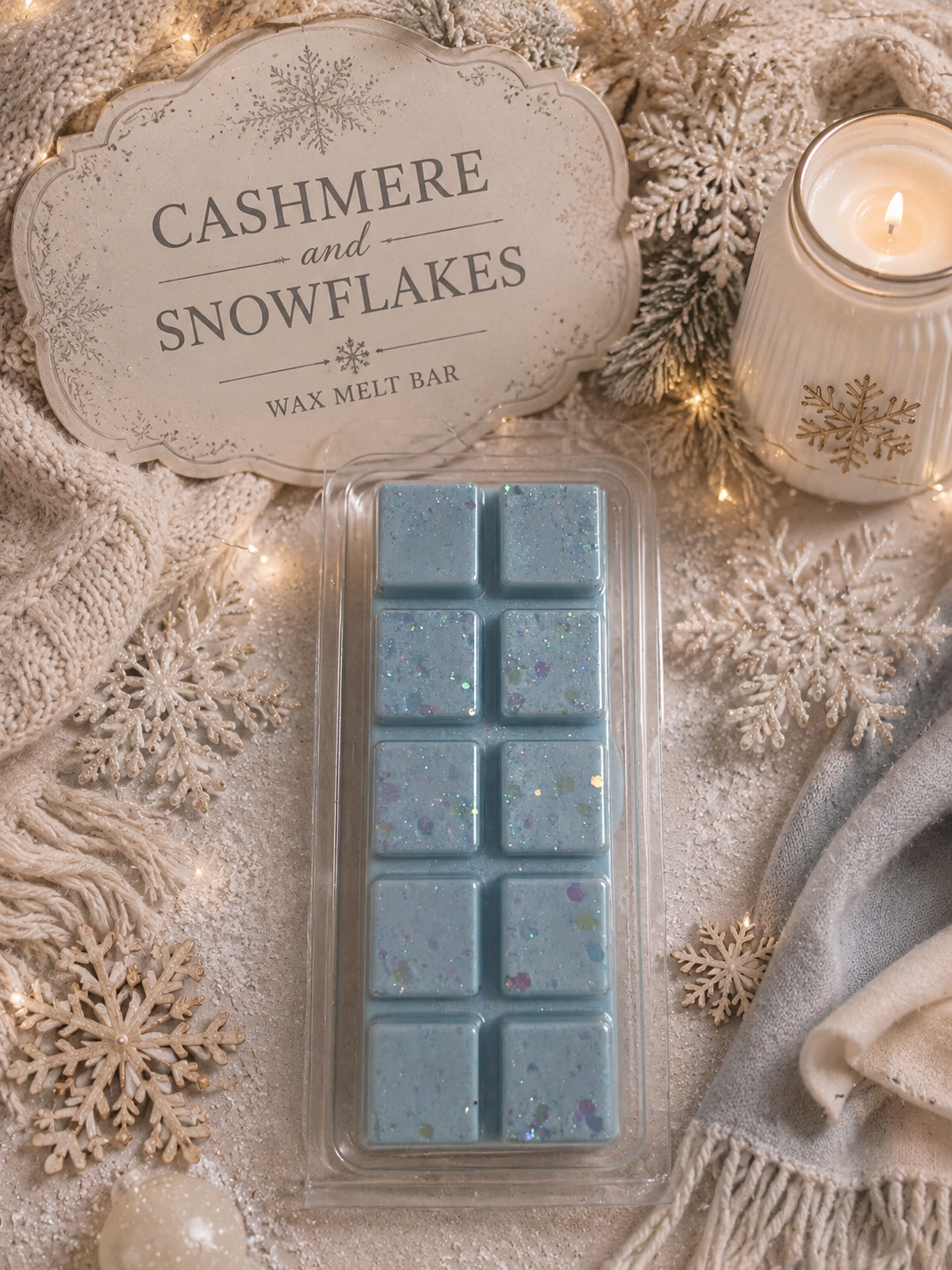 Cashmere and Snowflakes Wax Melt Bar