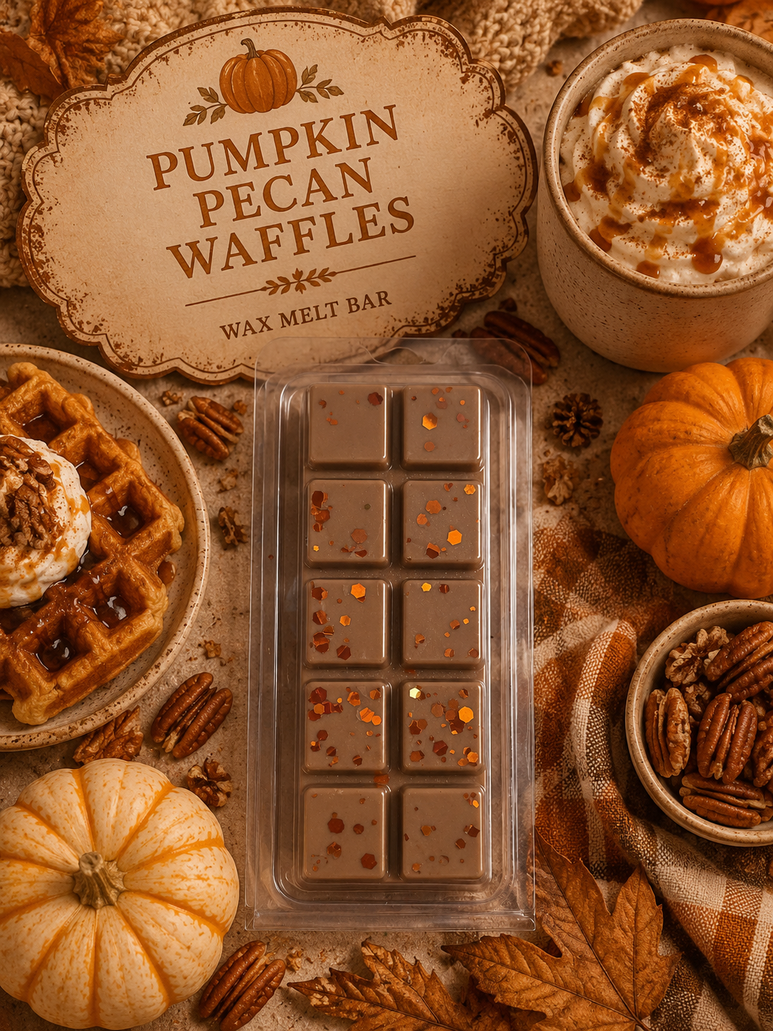 Pumpkin Pecan Waffles Wax Melt Bar