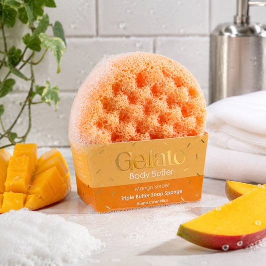 Mango Sorbet Body Buffer | Exfoliating Soap Sponge