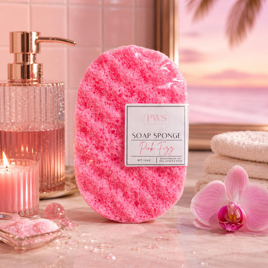Pink Fizz Soap Sponge | Strawberry & Champagne Body Buffer