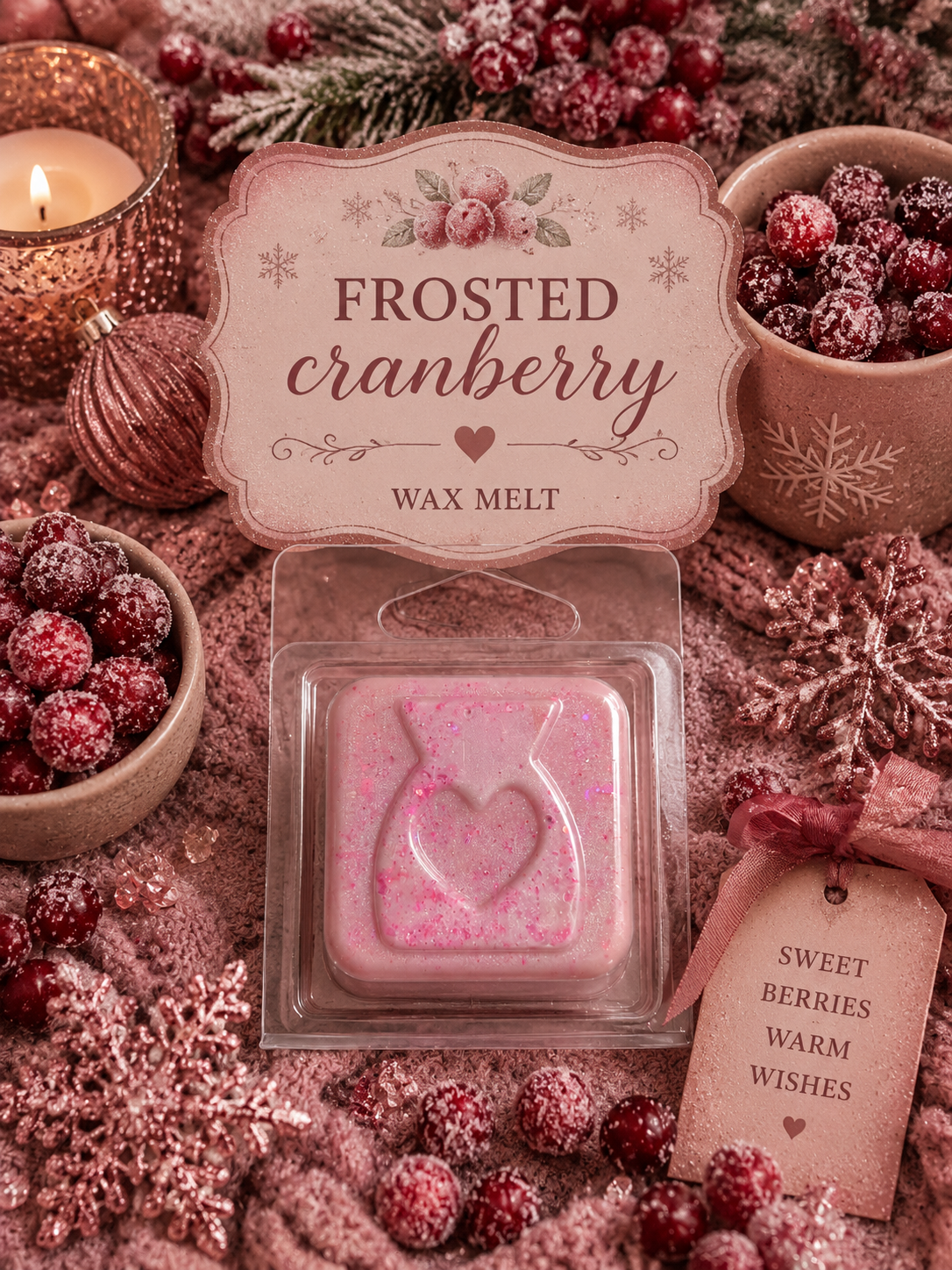 Frosted Cranberry Wax Melt Sample