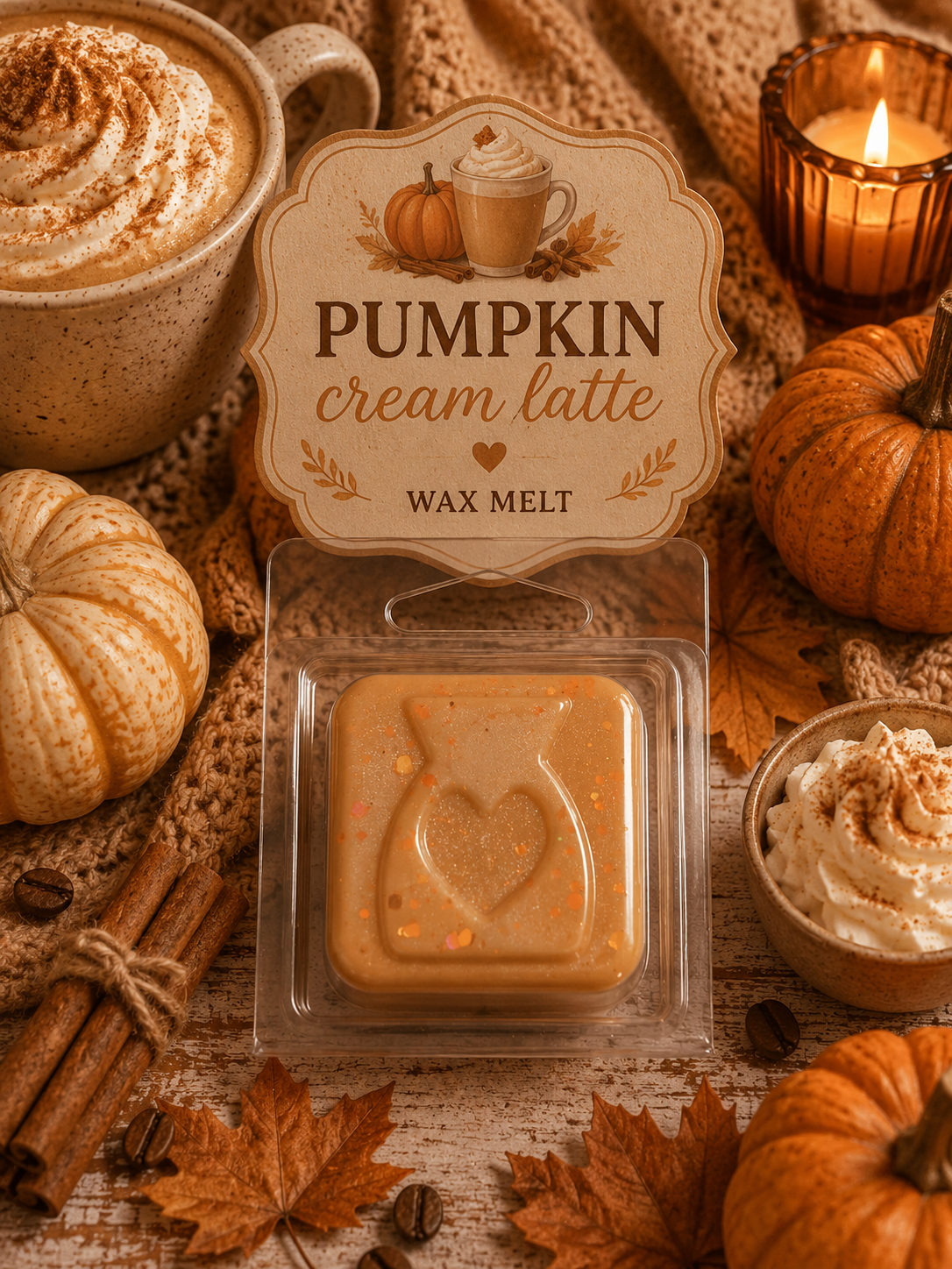 Pumpkin Cream Latte Wax Melt Sample